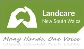 Landcare New South Wales logo with the tagline Many Hands, One Voice